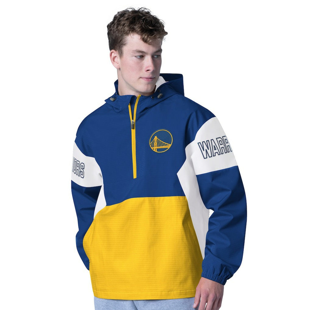 NBA - Golden State Warriors G-III Sports by Carl Banks Tailgate Half-Zip Hoodie - Royal/Gold