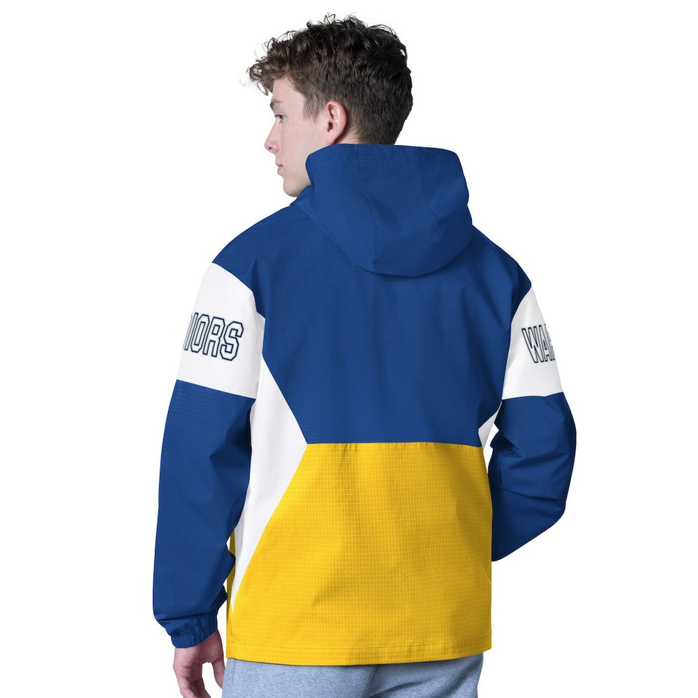 NBA - Golden State Warriors G-III Sports by Carl Banks Tailgate Half-Zip Hoodie - Royal/Gold