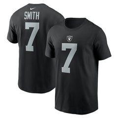 Geno Smith Las Vegas Raiders Name & Number T-Shirt Black - Nike