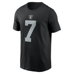 Geno Smith Las Vegas Raiders Name & Number T-Shirt Black - Nike