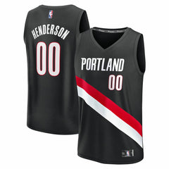 Fanatics - Scoot Henderson Portland Trail Blazers Fast Break Replica Jersey - Icon Edition - Black