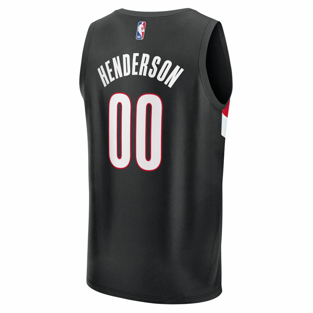 Fanatics - Scoot Henderson Portland Trail Blazers Youth Fast Break Replica Player Jersey - Icon Edition - Black