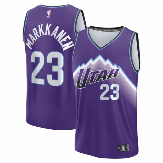 Lauri Markkanen Utah Jazz Fast Break Replica Jersey - Icon Edition - Purple | NBA Jerseys