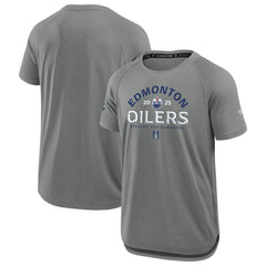 Edmonton Oilers - Fanatics 2025 Stanley Cup Playoffs Authentic Pro Rink Performance T-Shirt Heather Gray