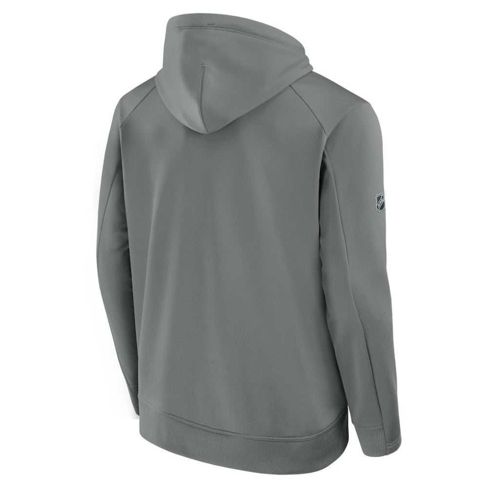 Edmonton Oilers - Fanatics 2025 Stanley Cup Playoffs Authentic Pro Rink Fly Fleece Pullover Hoodie Gray