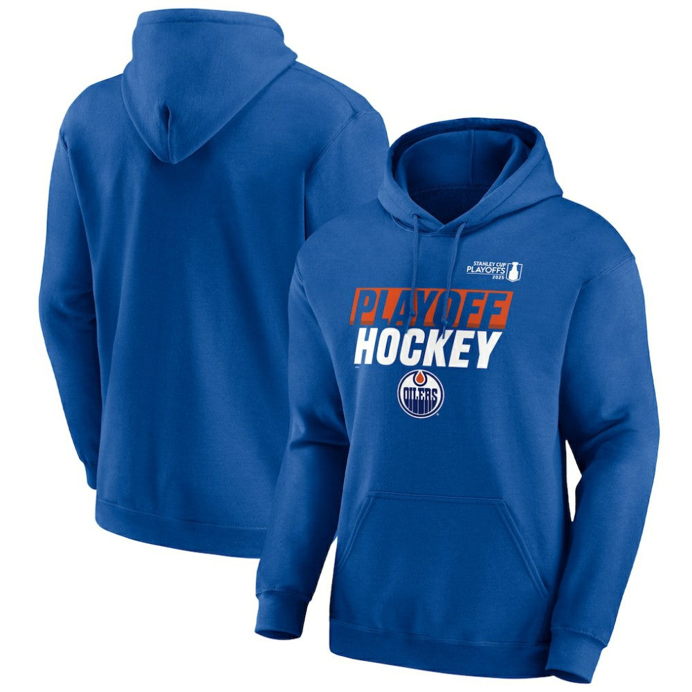 Edmonton Oilers - Fanatics 2025 Stanley Cup Playoffs Breakout Fleece Pullover Hoodie Royal