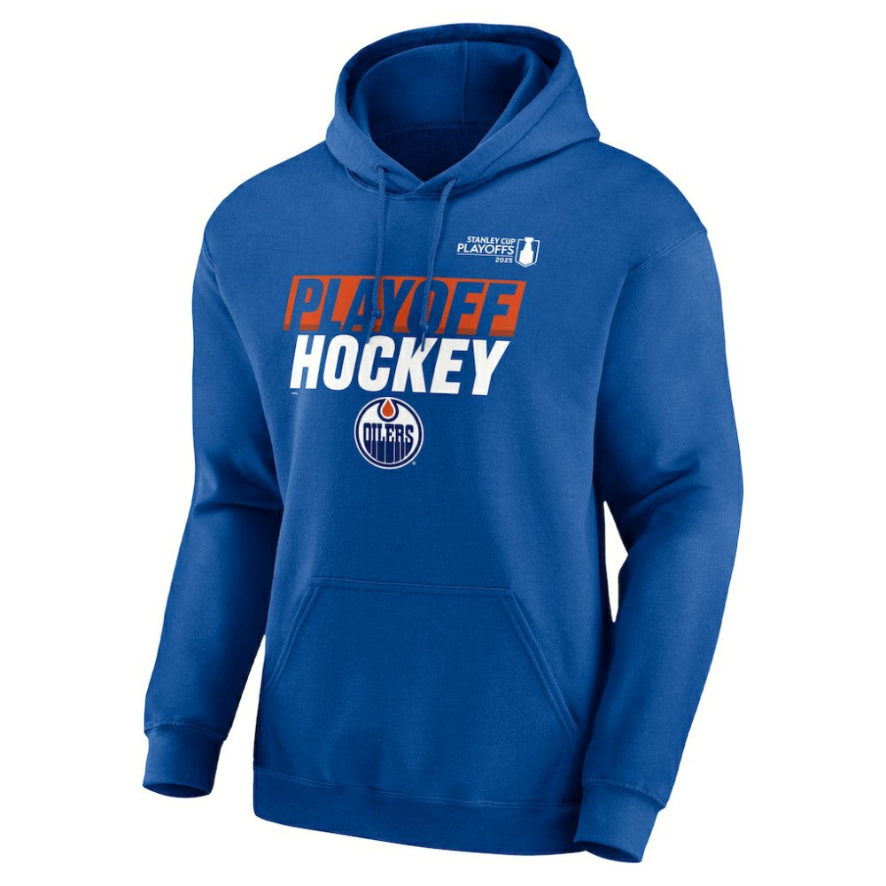 Edmonton Oilers - Fanatics 2025 Stanley Cup Playoffs Breakout Fleece Pullover Hoodie Royal
