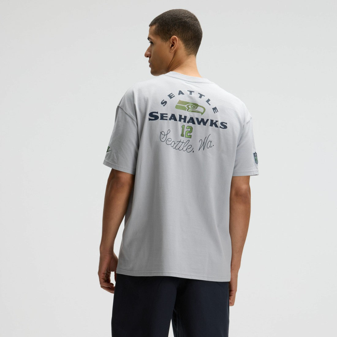 Seattle Seahawks 2025 Rivalries Collection Essential Max90 T-Shirt Wolf Gray - Nike