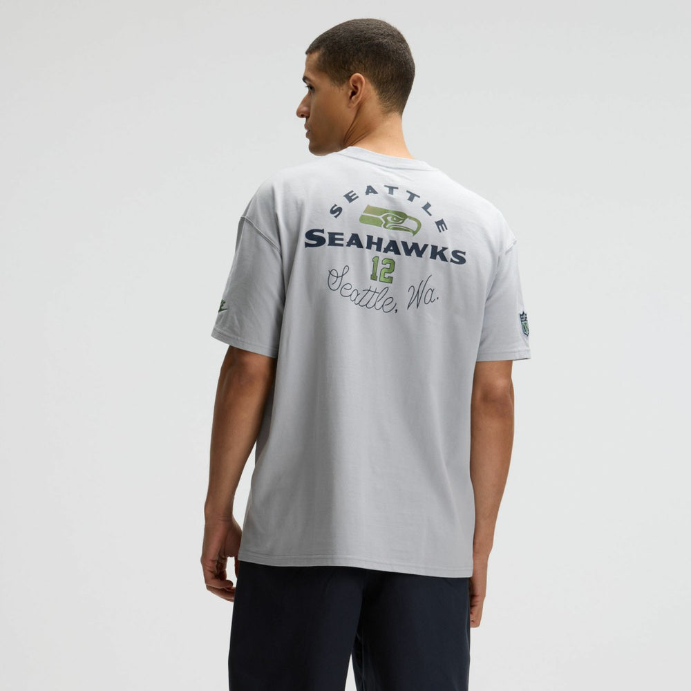 Seattle Seahawks 2025 Rivalries Collection Essential Max90 T-Shirt Wolf Gray - Nike
