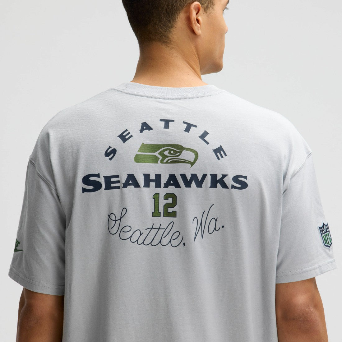 Seattle Seahawks 2025 Rivalries Collection Essential Max90 T-Shirt Wolf Gray - Nike