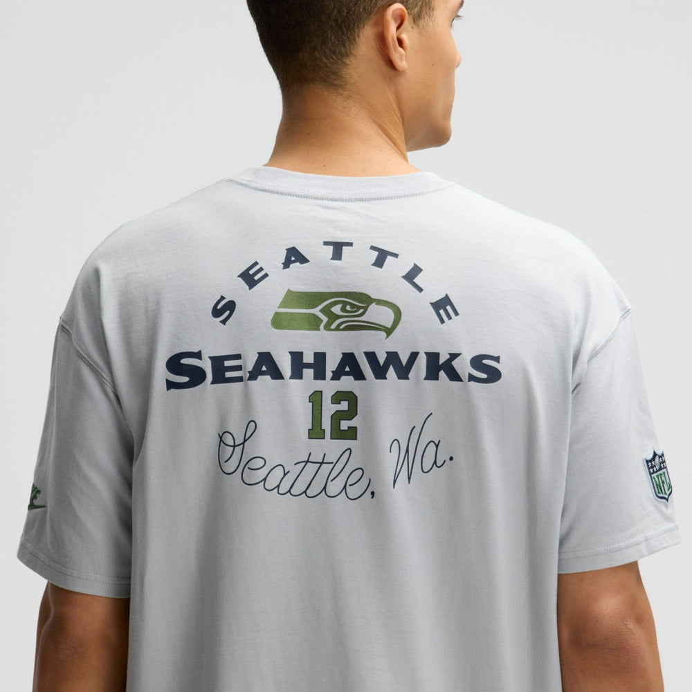 Seattle Seahawks 2025 Rivalries Collection Essential Max90 T-Shirt Wolf Gray - Nike