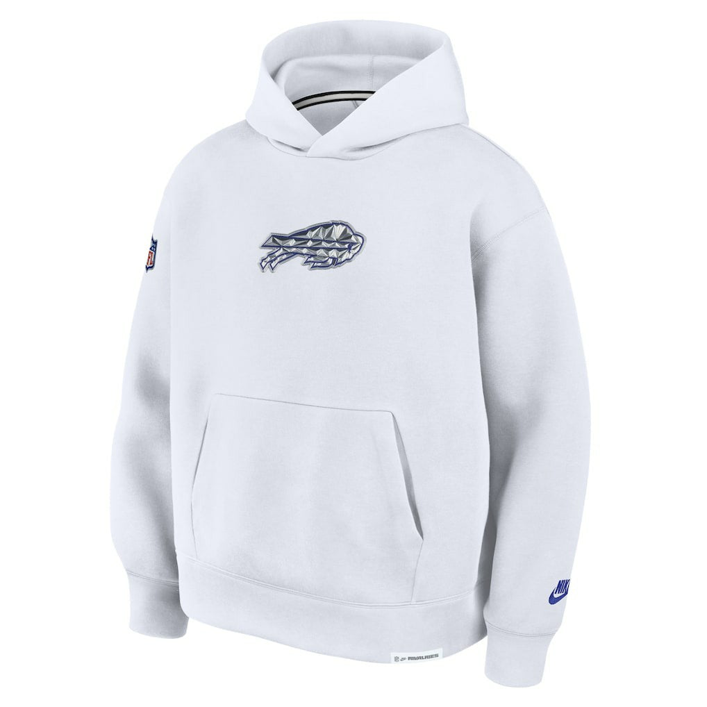 Buffalo Bills 2025 Rivalries Collection Oversized Tech Fleece Hoodie White - Nike