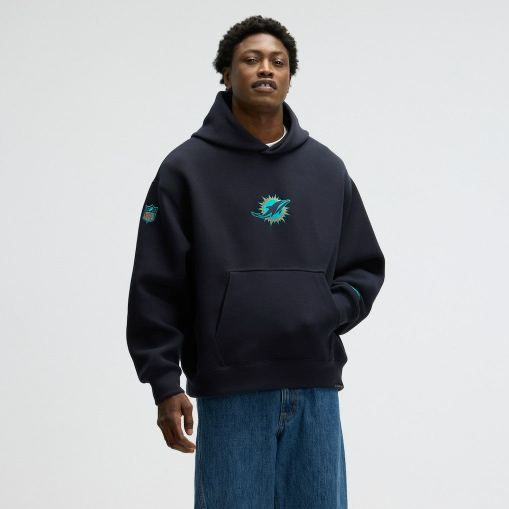 Miami Dolphins 2025 Rivalries Collection Oversized Tech Fleece Hoodie Pitch Blue - Nike
