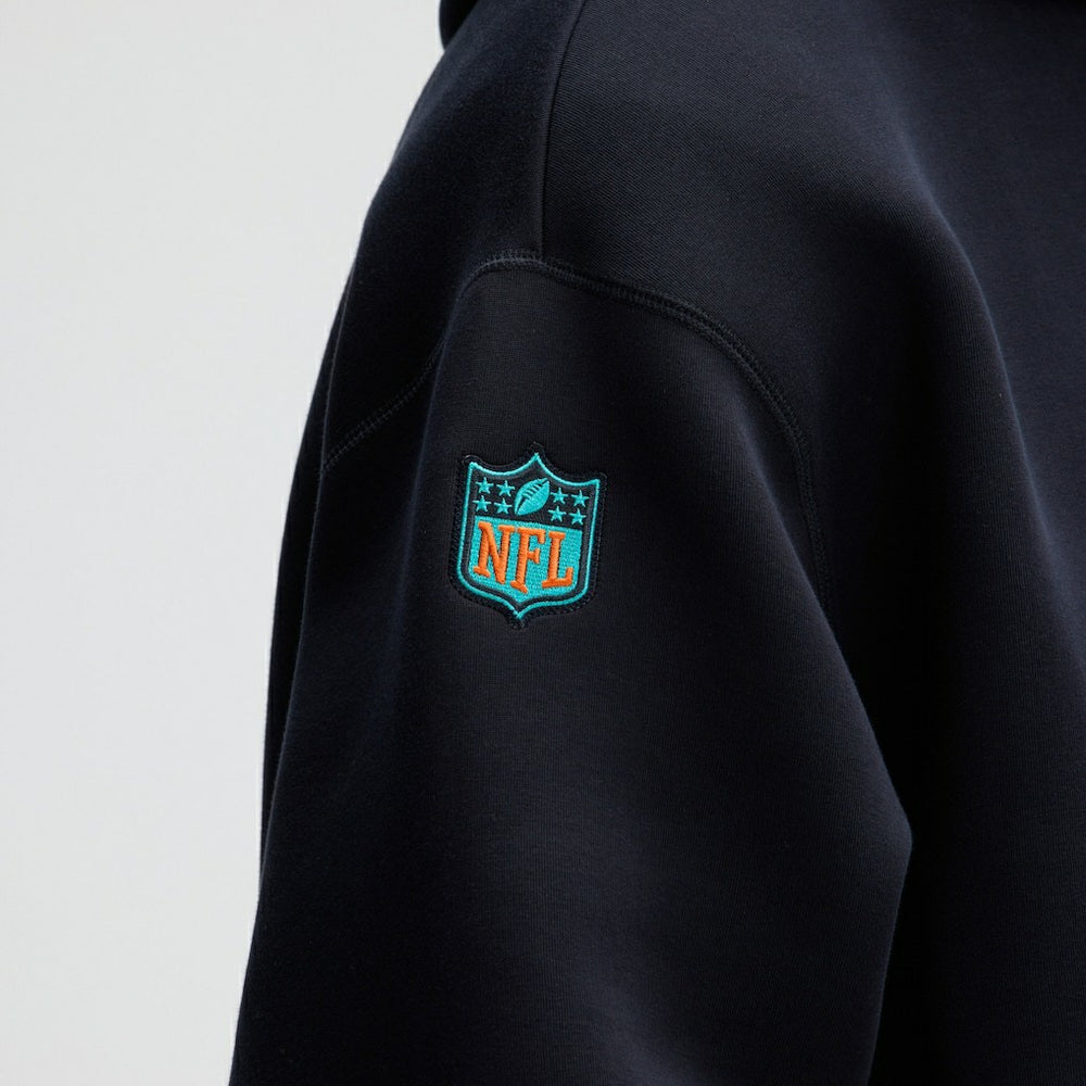 Miami Dolphins 2025 Rivalries Collection Oversized Tech Fleece Hoodie Pitch Blue - Nike