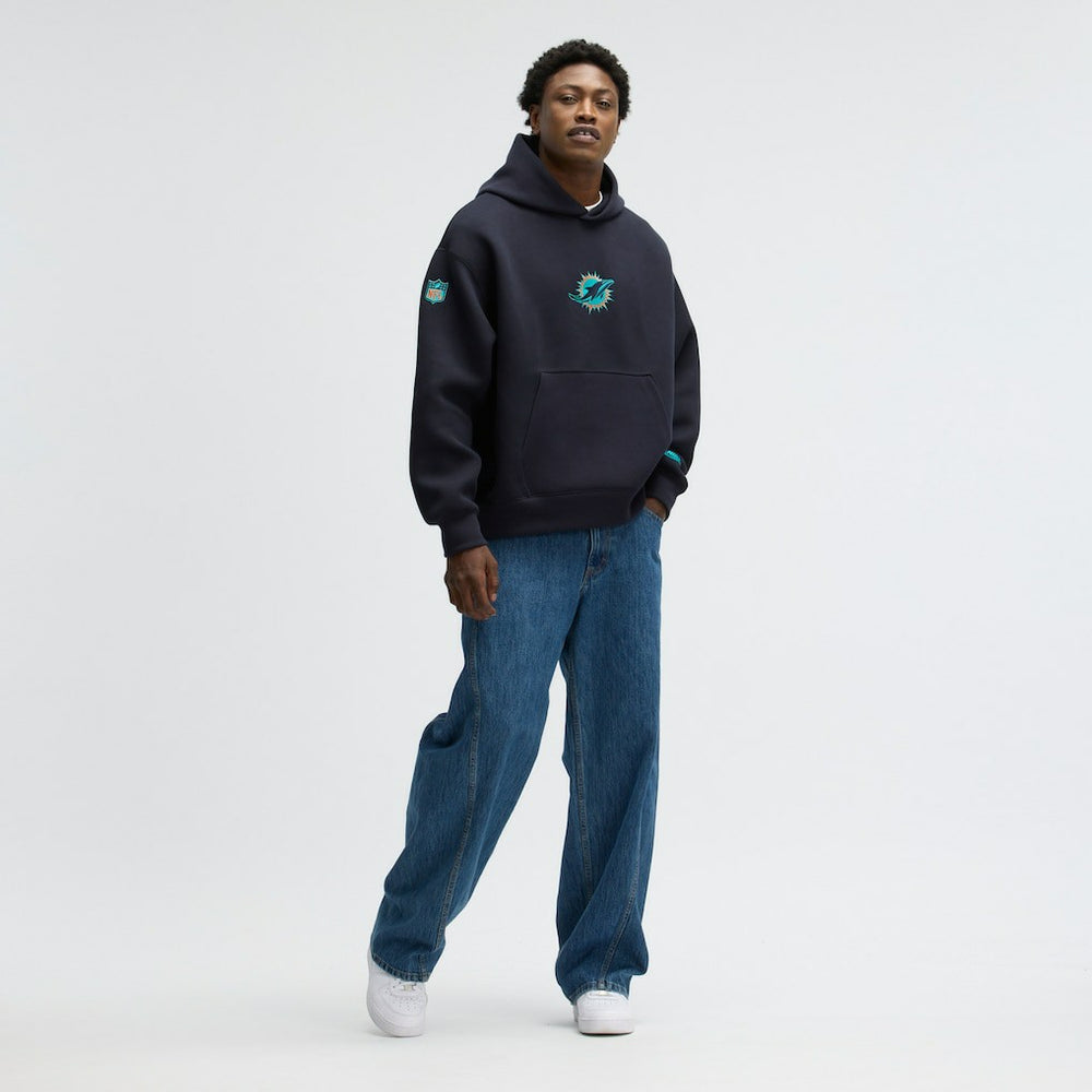 Miami Dolphins 2025 Rivalries Collection Oversized Tech Fleece Hoodie Pitch Blue - Nike