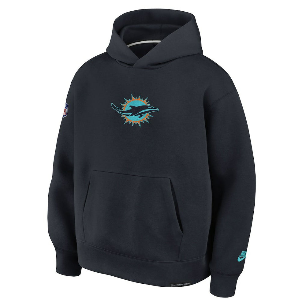 Miami Dolphins 2025 Rivalries Collection Oversized Tech Fleece Hoodie Pitch Blue - Nike