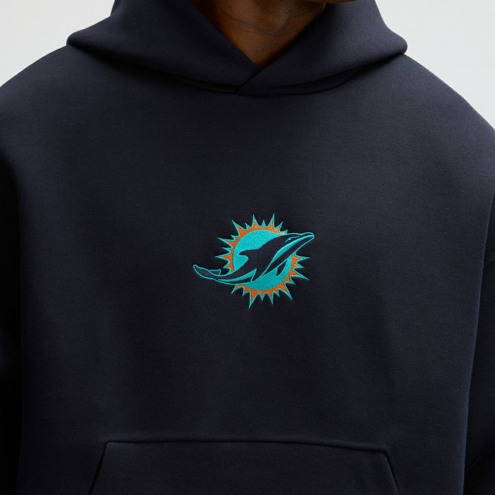 Miami Dolphins 2025 Rivalries Collection Oversized Tech Fleece Hoodie Pitch Blue - Nike