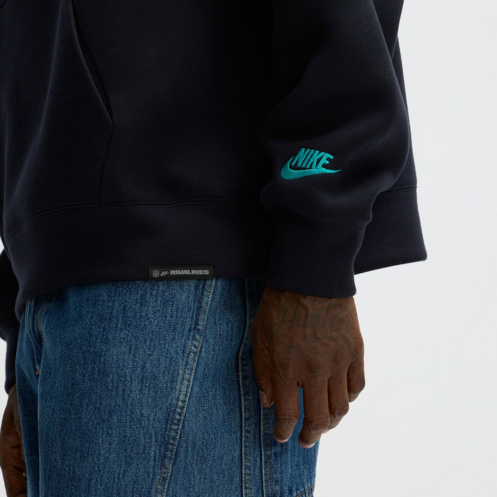 Miami Dolphins 2025 Rivalries Collection Oversized Tech Fleece Hoodie Pitch Blue - Nike