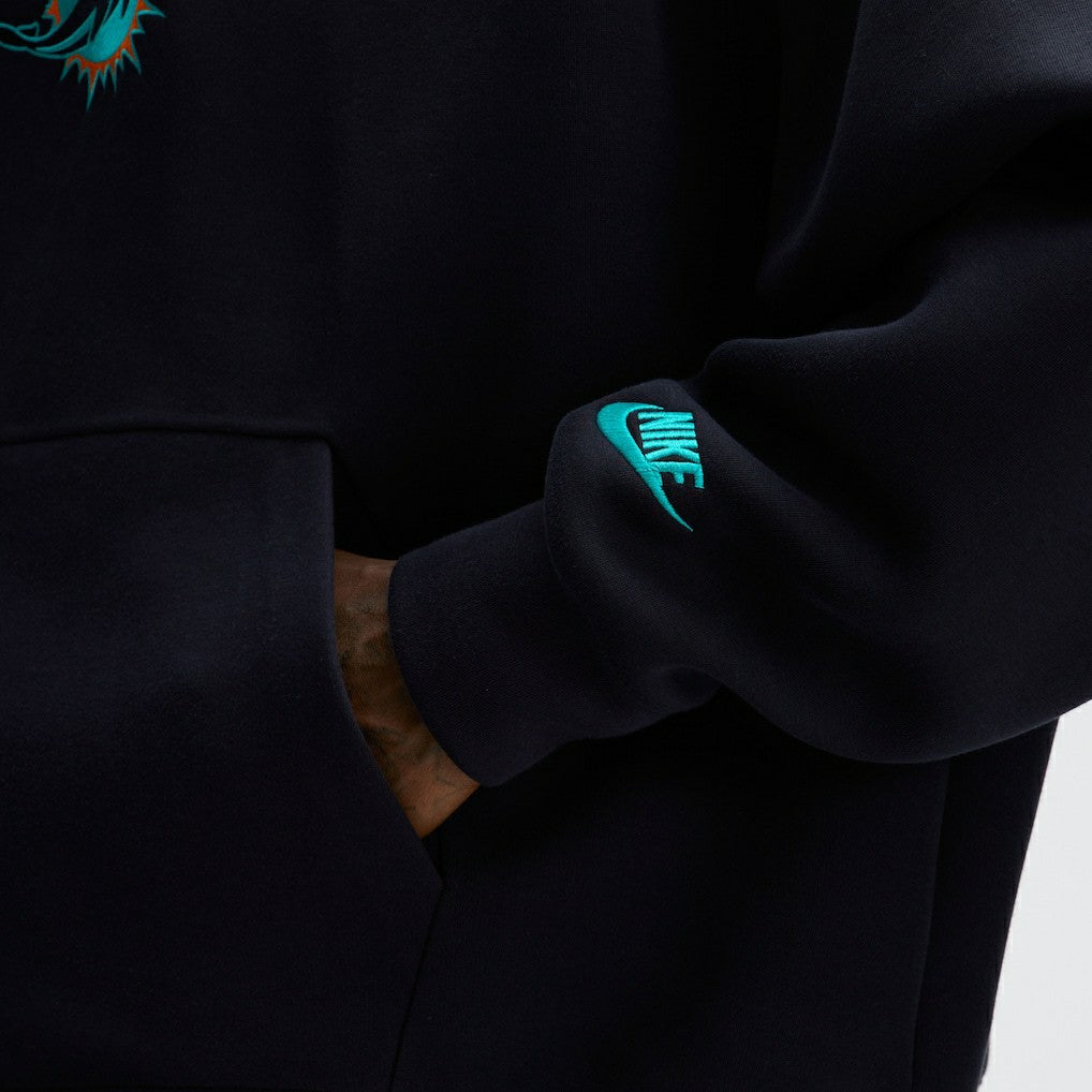 Miami Dolphins 2025 Rivalries Collection Oversized Tech Fleece Hoodie Pitch Blue - Nike