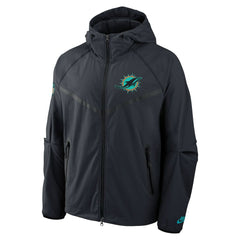 Miami Dolphins 2025 Rivalries Collection Tech Raglan Full-Zip Jacket Pitch Blue - Nike