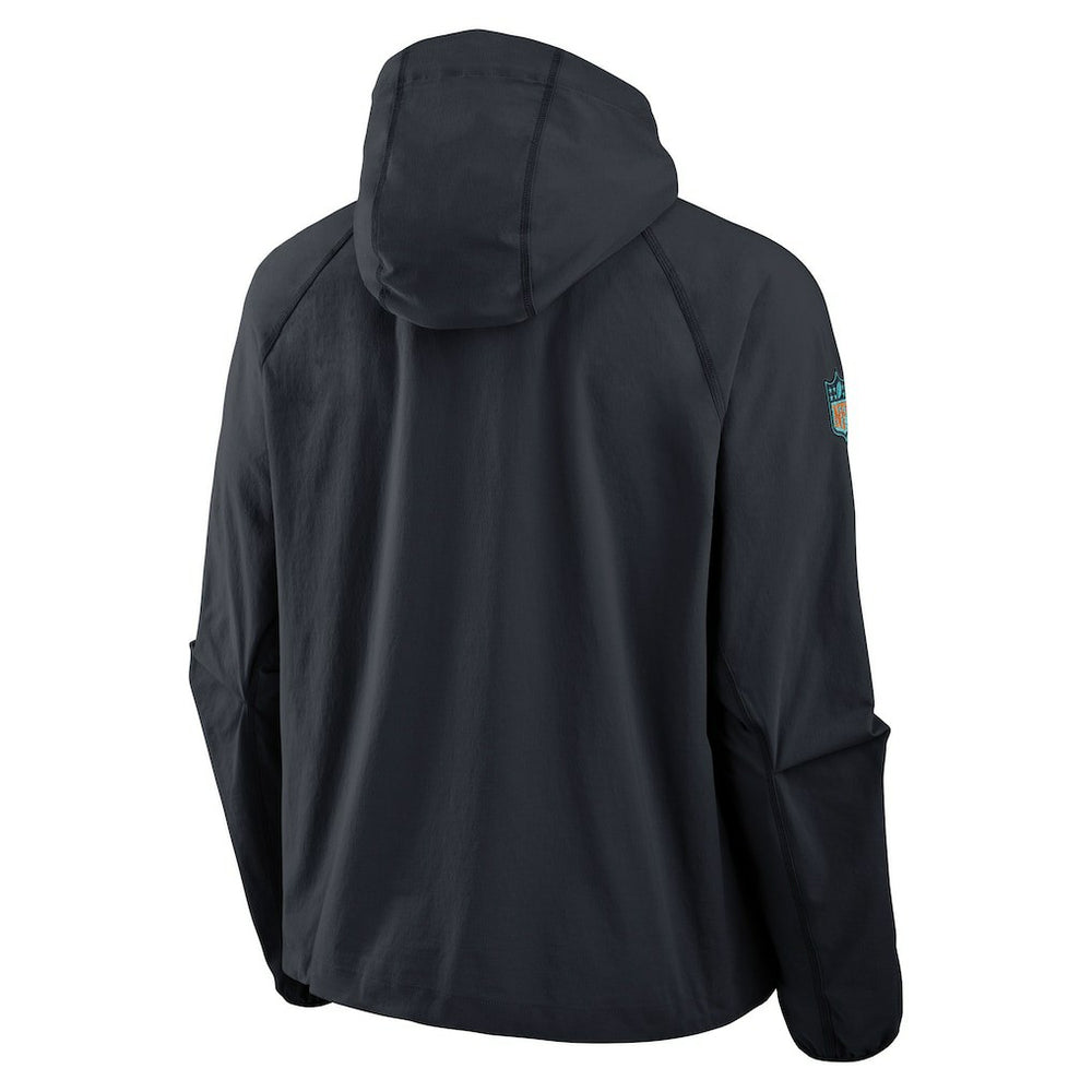 Miami Dolphins 2025 Rivalries Collection Tech Raglan Full-Zip Jacket Pitch Blue - Nike