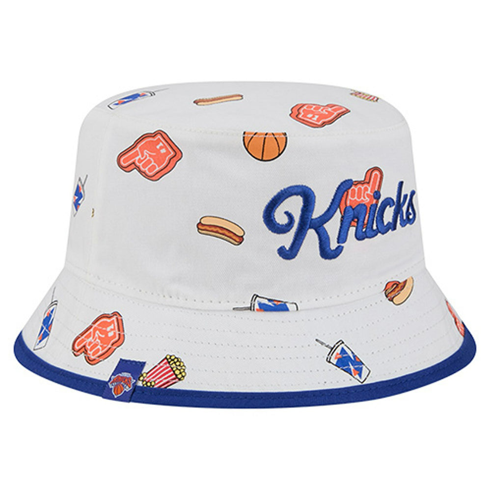 New Era - New York Knicks Team Cheer Reversible Bucket Hat - White