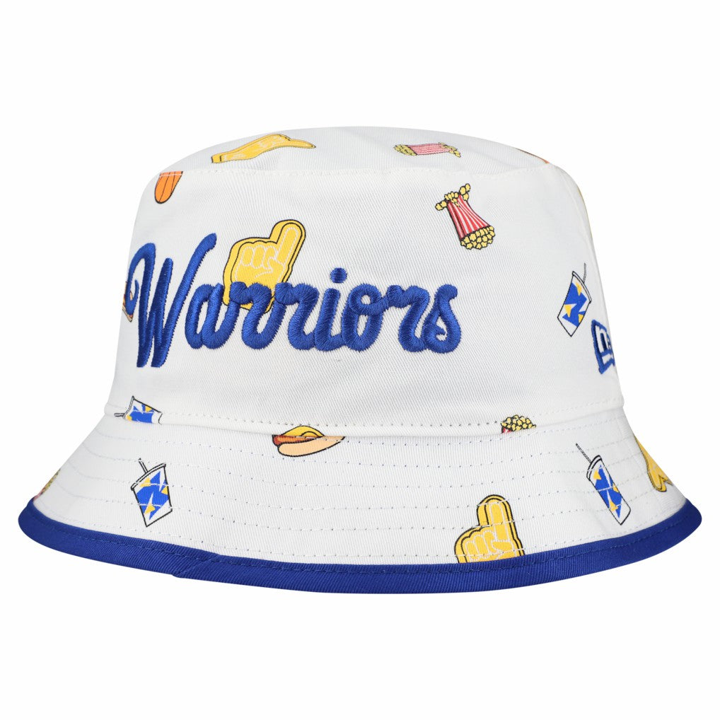 New Era - Golden State Warriors Team Cheer Reversible Bucket Hat - White