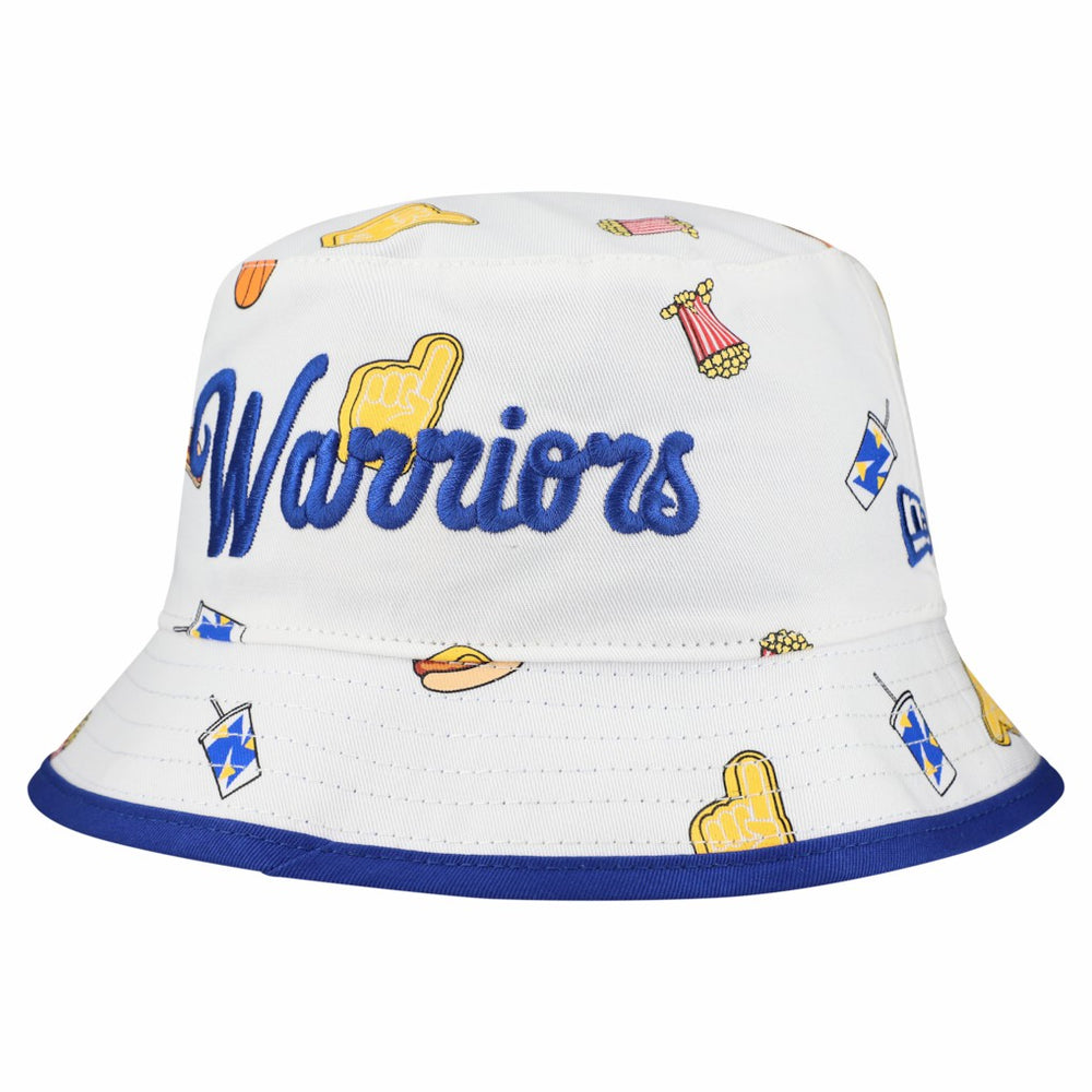 New Era - Golden State Warriors Team Cheer Reversible Bucket Hat - White