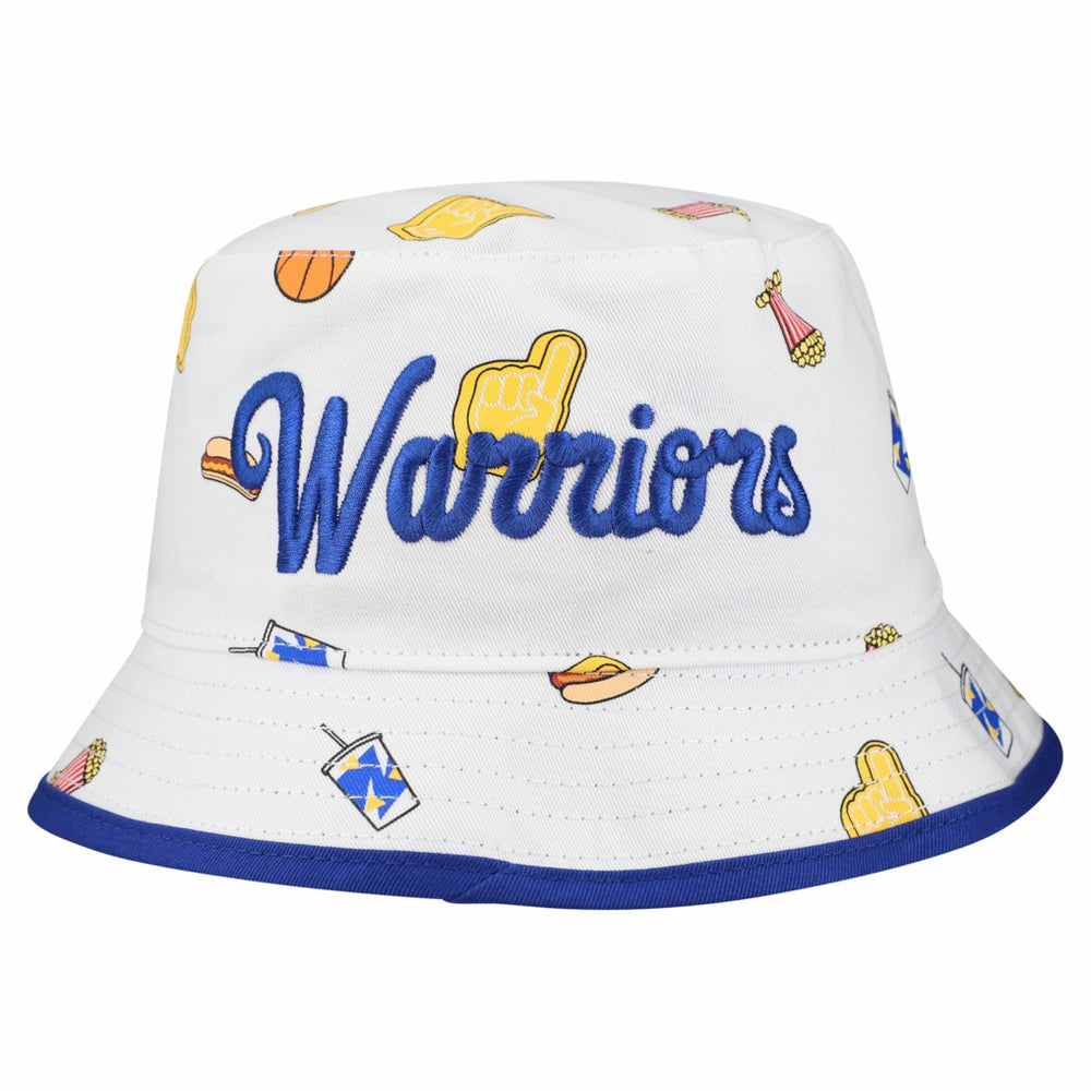 New Era - Golden State Warriors Team Cheer Reversible Bucket Hat - White
