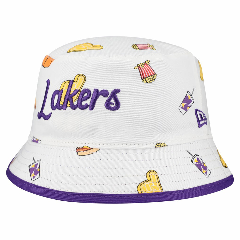 New Era - Los Angeles Lakers Team Cheer Reversible Bucket Hat - White
