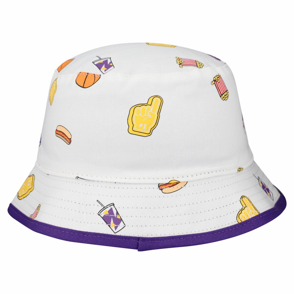 New Era - Los Angeles Lakers Team Cheer Reversible Bucket Hat - White