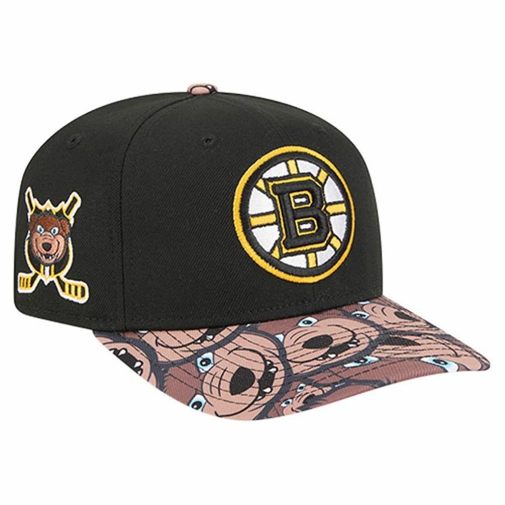Boston Bruins New Era Mascot Visor 9SEVENTY Adjustable Hat Black