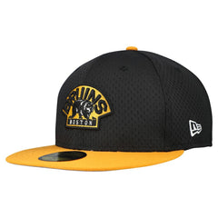 Boston Bruins New Era Mesh Crown Two-Tone 59FIFTY Fitted Hat Black/Gold
