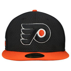 Philadelphia Flyers - New Era Mesh Crown Two-Tone 59FIFTY Fitted Hat Black/Orange