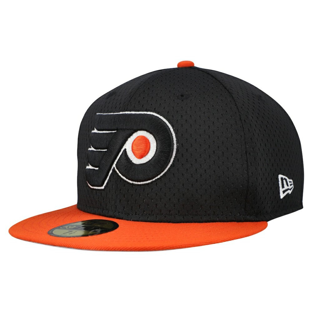 Philadelphia Flyers - New Era Mesh Crown Two-Tone 59FIFTY Fitted Hat Black/Orange