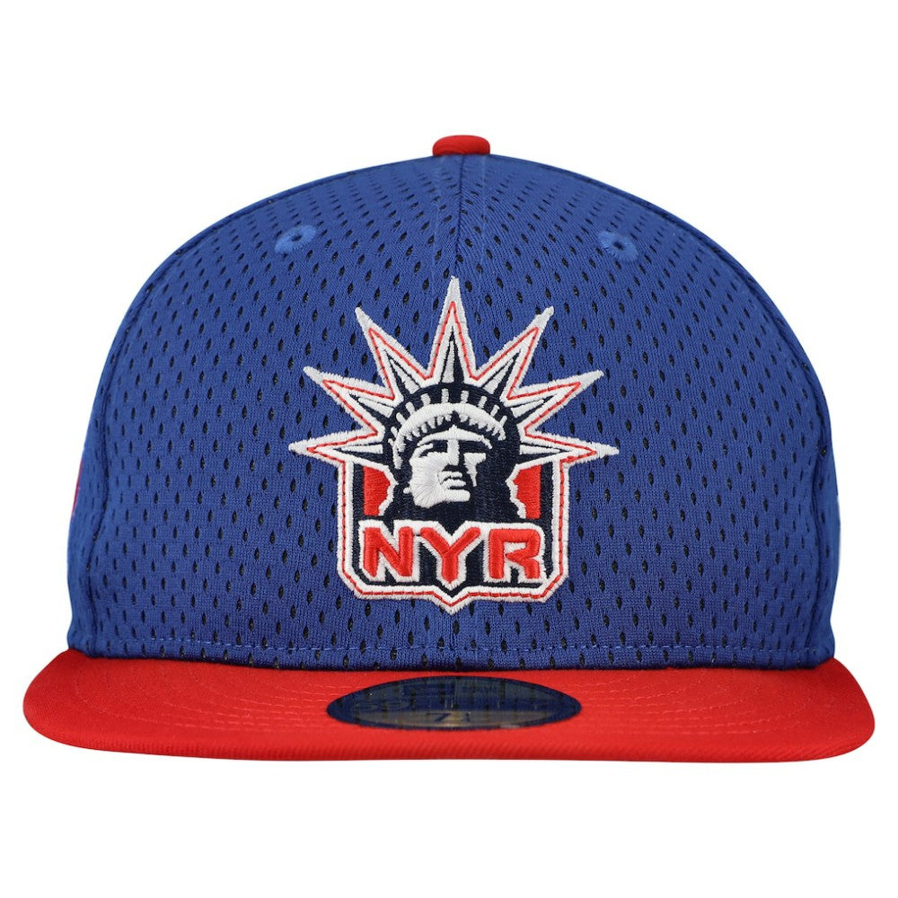 New York Rangers New Era Mesh Crown Two-Tone 59FIFTY Fitted Hat Blue/Red