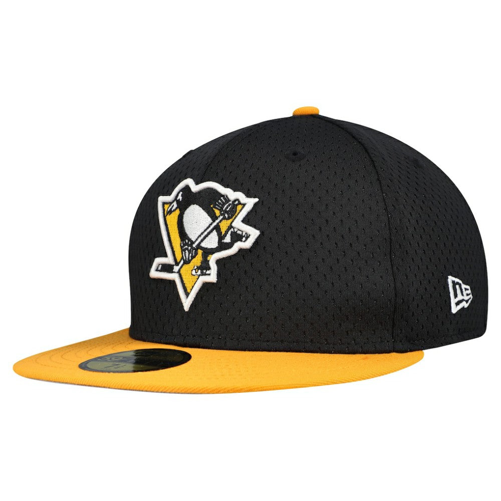 Pittsburgh Penguins New Era Mesh Crown Two-Tone 59FIFTY Fitted Hat Black/Gold