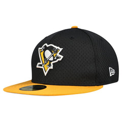 Pittsburgh Penguins New Era Mesh Crown Two-Tone 59FIFTY Fitted Hat Black/Gold