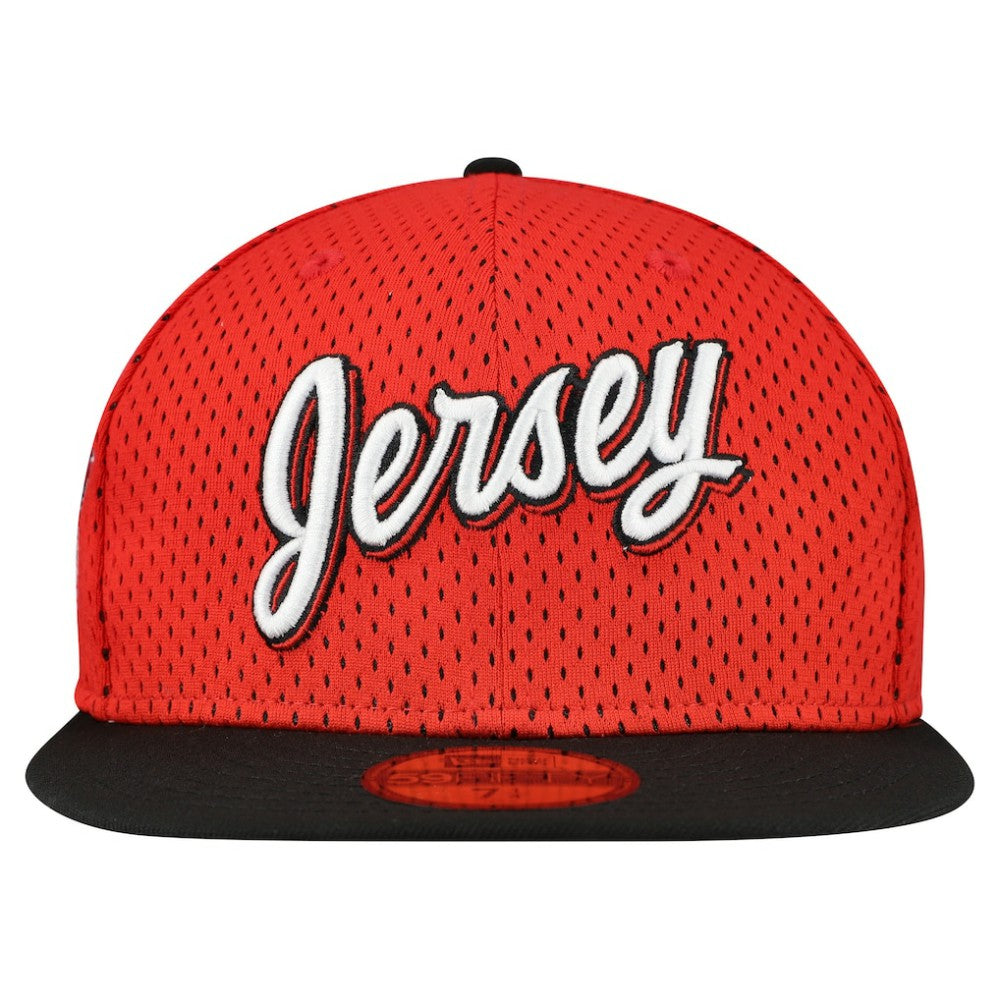 New Jersey Devils - New Era Mesh Crown Two-Tone 59FIFTY Fitted Hat Red/Black