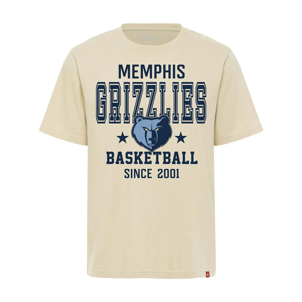 NBA - Memphis Grizzlies Sportiqe Unisex Duke Premium T-Shirt - Cream