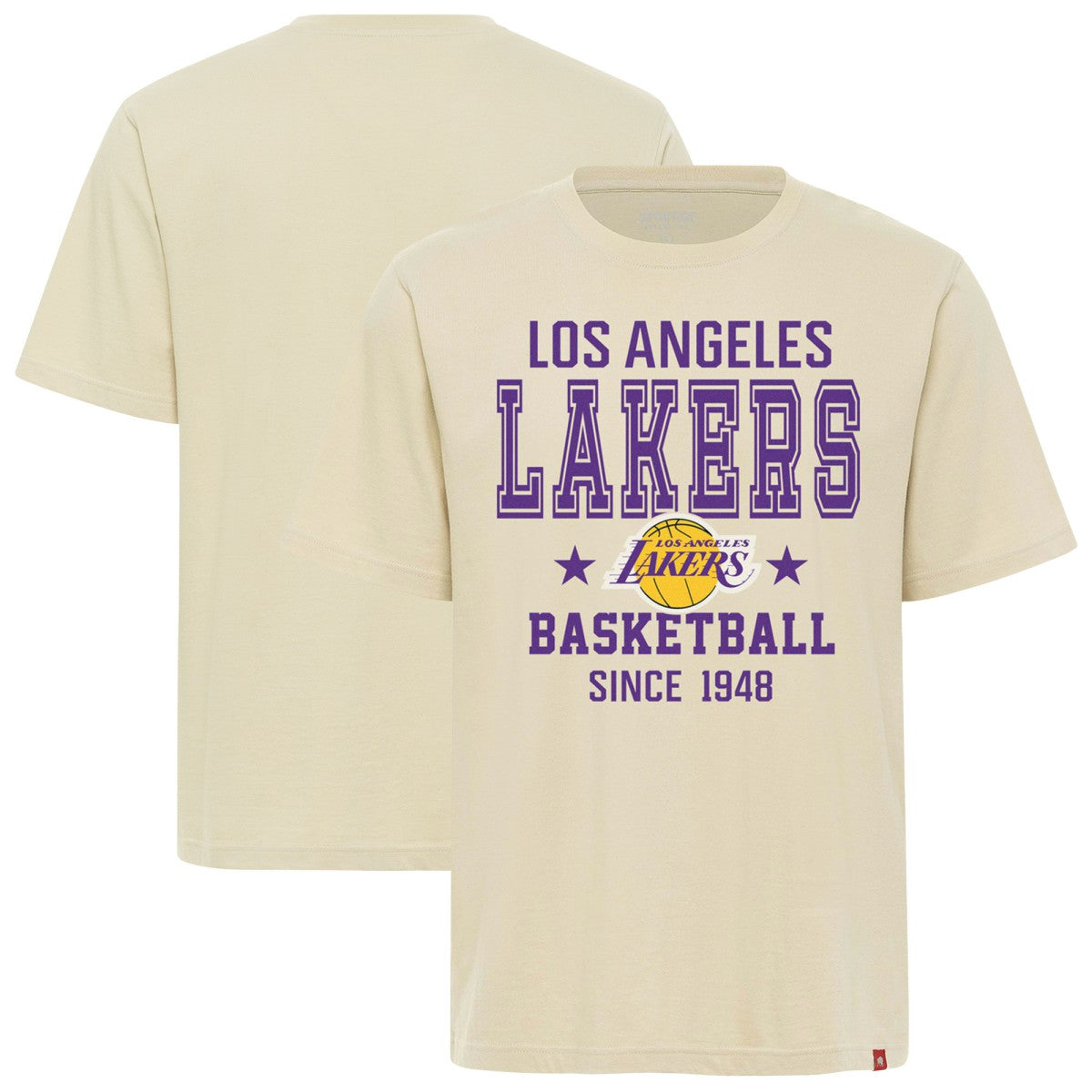 NBA - Los Angeles Lakers Sportiqe Unisex Duke Premium T-Shirt - Cream