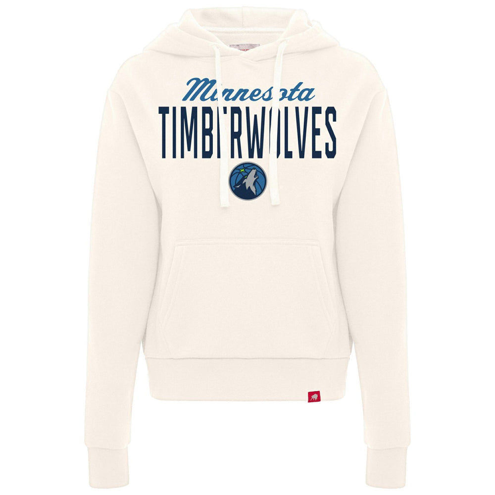 NBA - Minnesota Timberwolves Sportiqe Women's Ava Boxy Tri-Blend Pullover Hoodie - Cream