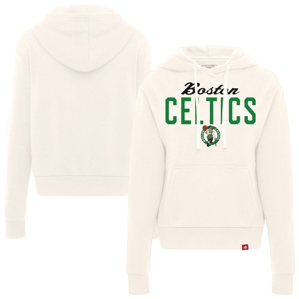 NBA - Boston Celtics Sportiqe Women's Ava Boxy Tri-Blend Pullover Hoodie - Cream