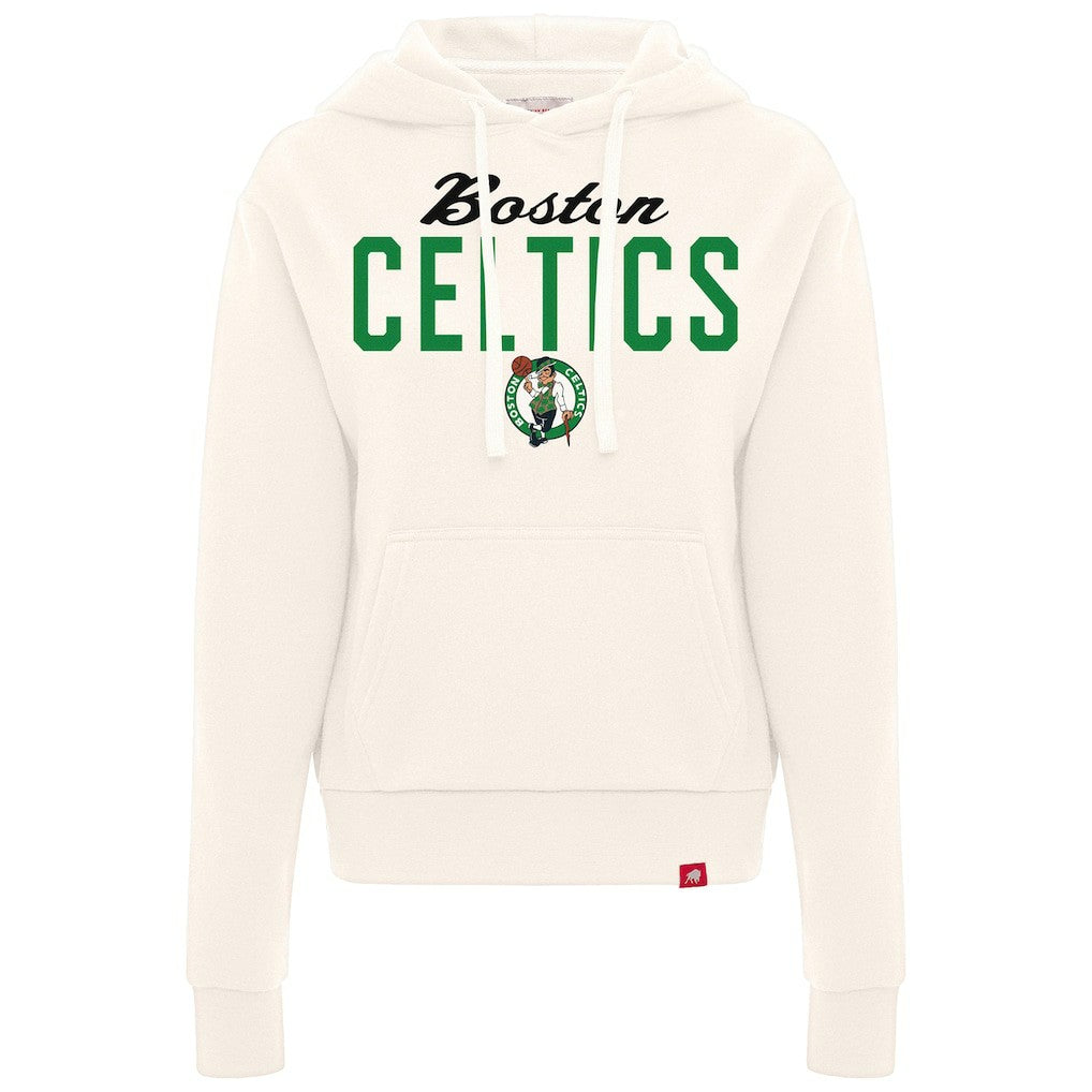 NBA - Boston Celtics Sportiqe Women's Ava Boxy Tri-Blend Pullover Hoodie - Cream