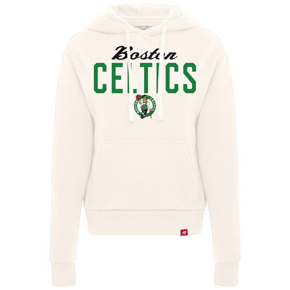 NBA - Boston Celtics Sportiqe Women's Ava Boxy Tri-Blend Pullover Hoodie - Cream