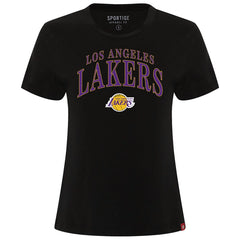 NBA - Los Angeles Lakers Sportiqe Women's Arcadia Boxy T-Shirt - Black