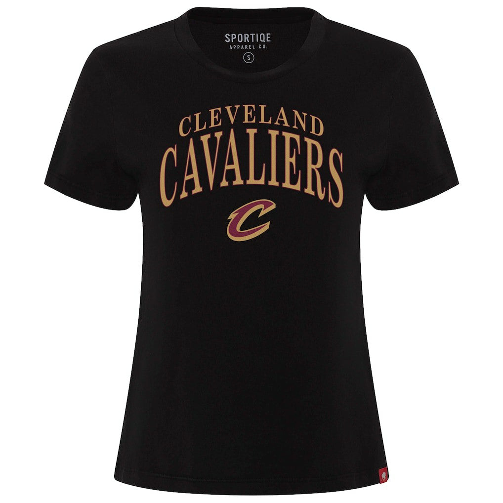NBA - Cleveland Cavaliers Sportiqe Women's Arcadia Boxy T-Shirt - Black