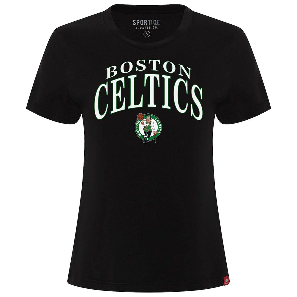 NBA - Boston Celtics Sportiqe Women's Arcadia Boxy T-Shirt - Black