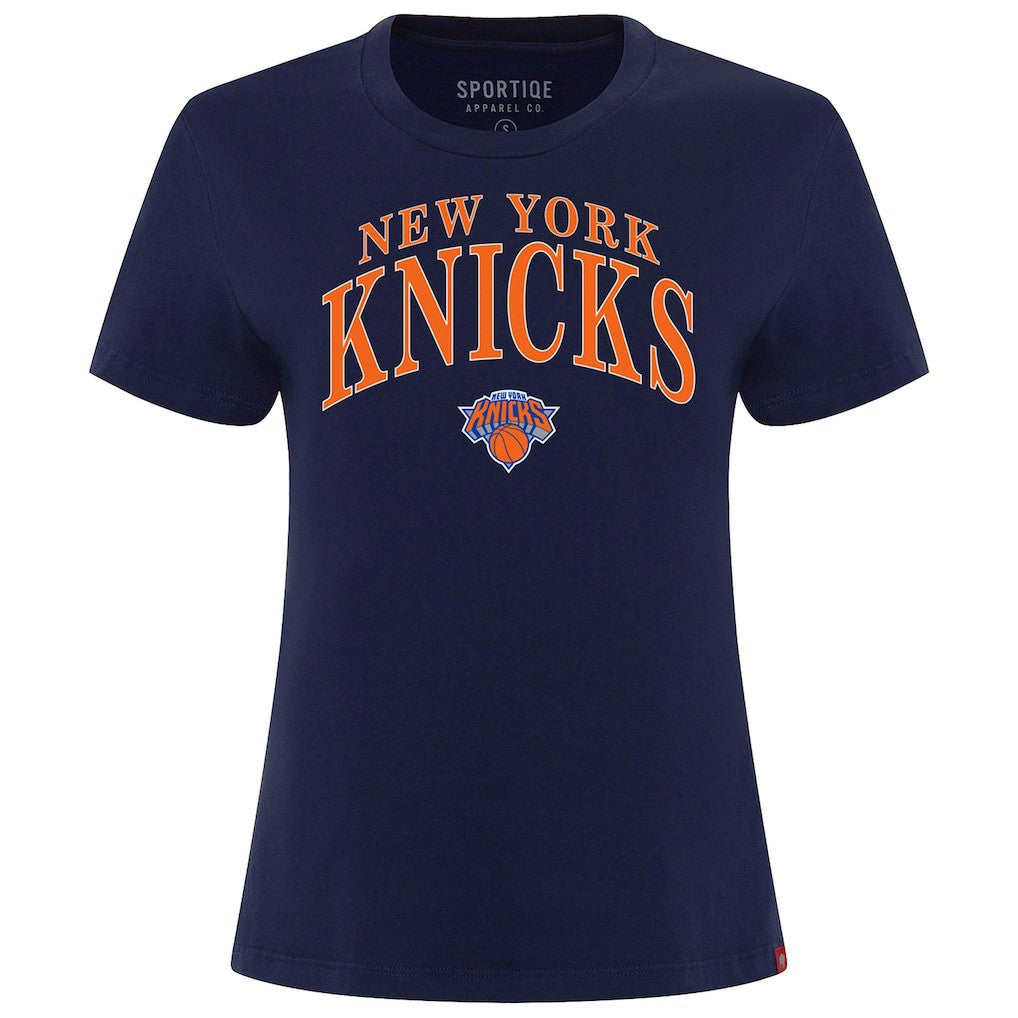 NBA - New York Knicks Sportiqe Women's Arcadia Boxy T-Shirt - Navy
