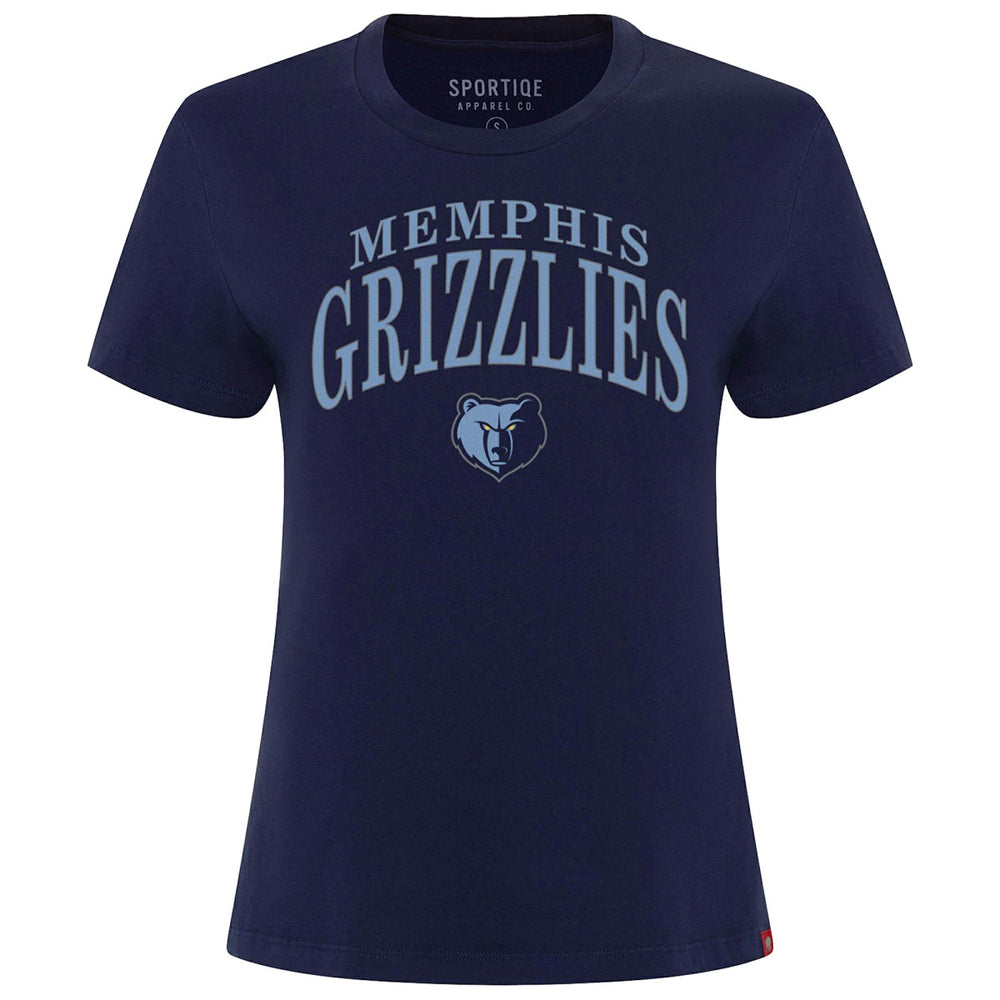 NBA - Memphis Grizzlies Sportiqe Women's Arcadia Boxy T-Shirt - Navy